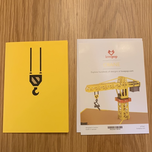 Lovepop Crane Greeting Card - Classic Version - Picture 2 of 3